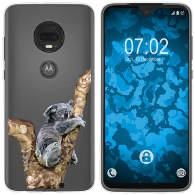 Produktbild von PhoneNatic Case kompatibel mit Motorola Moto G7 Plus Silikon-Hülle Vektor Tiere Koala M9