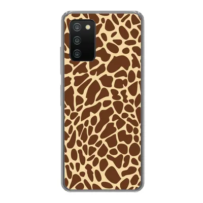 Produktbild von MuchoWow® Handyhülle Schutzhülle Hülle für Samsung Galaxy A03s Tiermotiv - Giraffe - Braun Silikon Softcase Handy Hülle - Schutz