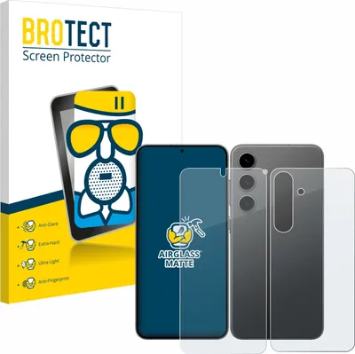 Produktbild von BROTECT Entspiegelungs Schutzglas für Samsung Galaxy S24 (Display+Rückseite) Schutzfolie Panzer Folie Glas Display Schutz matt