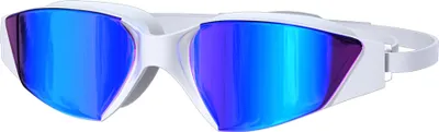 Produktbild von Schwimmbrille, Schwimmbrille für Erwachsene, 3D-Silikonring, Anti-UV-Beschichtung, biegbar, High Definition, Antibeschlag, verstellbare Größe, Weiß