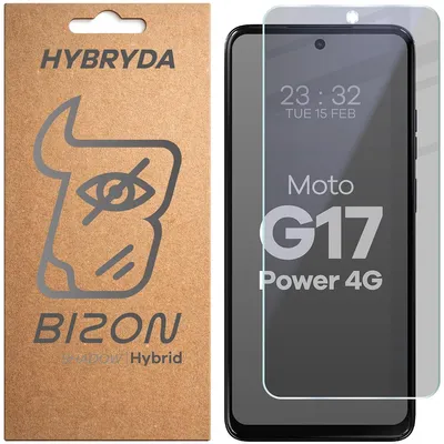 Produktbild von Hybridglas mit Privatschutzfilter für Motorola Moto G17 Power, Bizon Hybrid Shadow, Matt