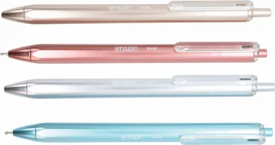 Produktbild von 4 Gelschreiber / Schreibfarbe: blau / 0,5mm / 4 verschiedene Gelschreiberfarben
