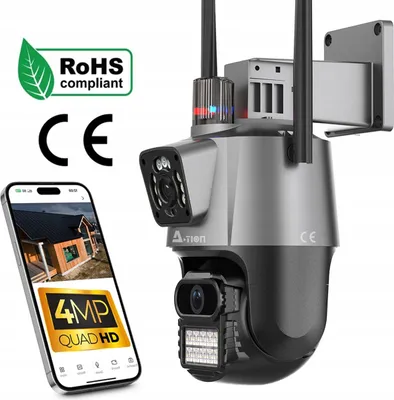 Zdjęcie produktu dla zEWNĘTRZNA KAMERA IP PTZ 4MPx WIFI Z 4X ZOOM, DŹWIĘKIEM I ONVIF, NAGRYWANIEM