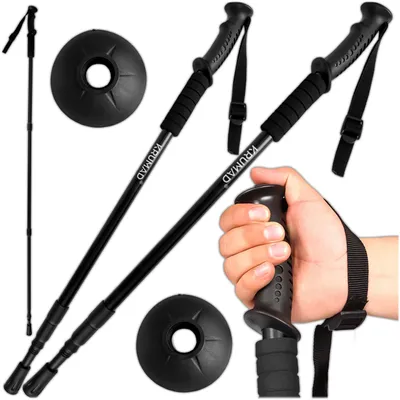Immagine prodotto di Bastoncini da nordic walking KRUMAD in alluminio, set da 1, bastoncini da trekking telescopici regolabili da 53 a 110 cm/da 64 a 134 cm, bastoncini da trekking leggeri per uomo e donna