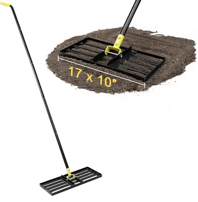 Obrázek produktu pro Vyrovnávací hrábě s rukojetí o délce 195 cm a robustní základní deskou pro vyrovnávání povrchu