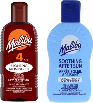 Produktbild von Malibu Sonnenschutzöl LSF 4 200 ml + After Sun Balsam 200 ml