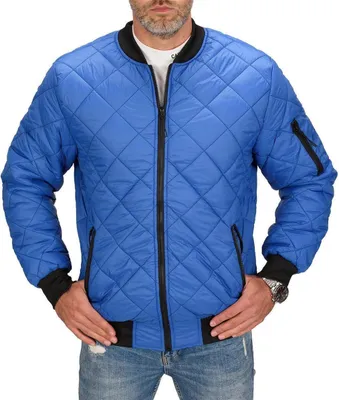 Obrázek produktu pro Pánská prošívaná bunda; modrá XL/52