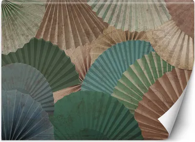Produktbild von Vlies fototapete Pastellfarbene Fächer 150x105 cm Feeby Beige inkl. Kleber einfache Montage