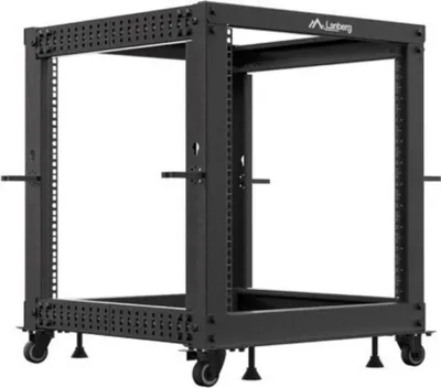 Produktbild von LANBERG 19" 12U 600x600-1100 verstellbares,offenes Rack sw