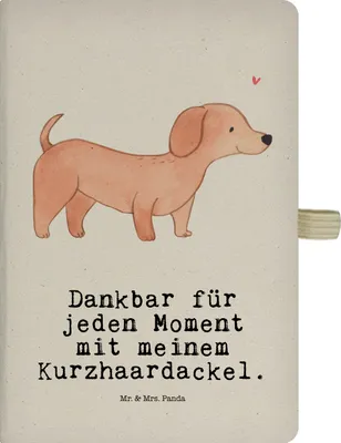Produktbild von Mr. & Mrs. Panda Kladde Dackel Kurzhaardackel Moment - Transparent - Geschenk, Dachshund, Teckel, Notizbuch Hardcover, Adressbuch, Tagebuch, Journal