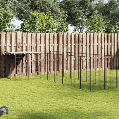 Obrázek produktu pro vidaXL Psí bouda černá 6,05 m² ocelová
