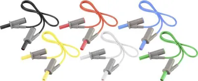 Produktbild von VOLTCRAFT MSB-501 Messleitungs-Set Lamellenstecker 4 mm Lamellenstecker 4 mm 0.50 m 12 St.