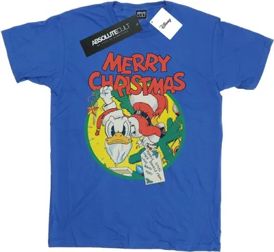 Produktbild von Disney - "Merry Christmas" T-Shirt für Herren BI41199 (XXL) (Königsblau)