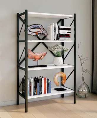 Produktbild von VCM Holz Metall Aufbewahrung Stand Regal Bücherregal Deko Bücher Standregal Insasi 4