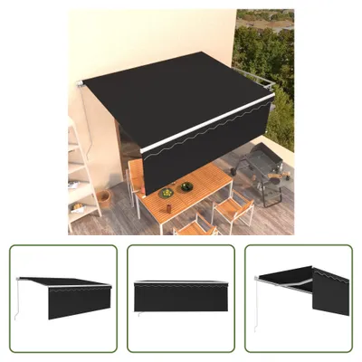 Immagine prodotto di The Living Store Tenda a scomparsa manuale con tenda a rullo 4x3 m antracite