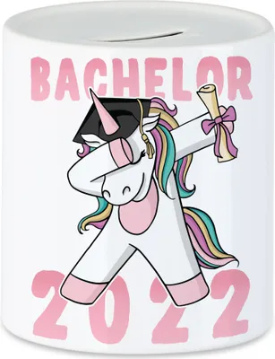 Produktbild von Bachelor 2022 Spardose  Pferd Einhorn Abschlussgeschenk Dab Cool Humorvoll Geschenkidee