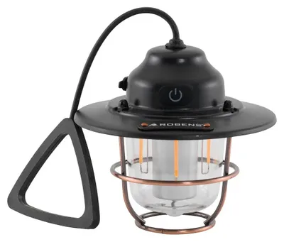 Produktbild von Robens Suilven, Batteriebetriebene Campingleuchte, Schwarz, Acrylnitril-Butadien-Styrol (ABS), Eisen, Polycarbonat (PC), Aufhänger, IPX4, 320 lm