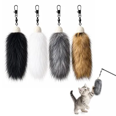 Interaktives Katzenspielzeug, 4 Stück, Plüsch, 12 cm