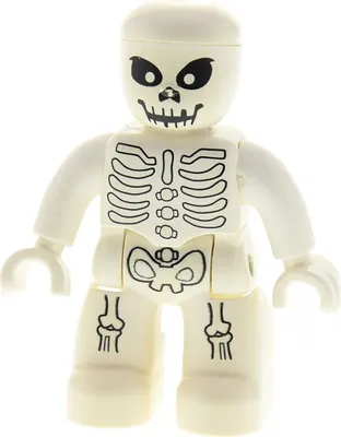 Produktbild von 1x Lego Duplo Figur Skelett Geist weiß leuchtet im Dunkeln Set 7883 47394pb049