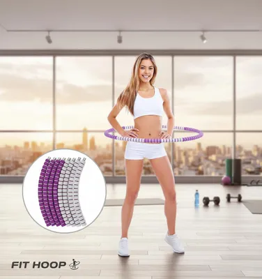 Produktbild von GOLDEN Hula Hoop Reifen, Hula Hoop für Erwachsene & Kinder zur Gewichtsabnahme und Massage, EIN 6-8-Teiliger Abnehmbarer Hoola Hoop Reifen für Fitness/Training/Bauchmuskelkonturen