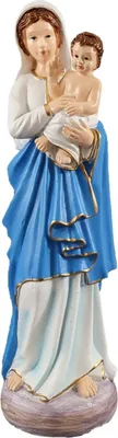 Produktbild von Bunte Figur heilige Madonna mit Kind 20cm