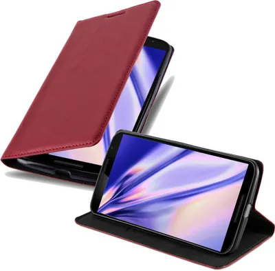 Obrázok produktu pre Cadorabo Case for Motorola Google NEXUS 6 Protective Case in Red Puzdro na mobilný telefón Puzdro Kryt Magnetické zatváranie
