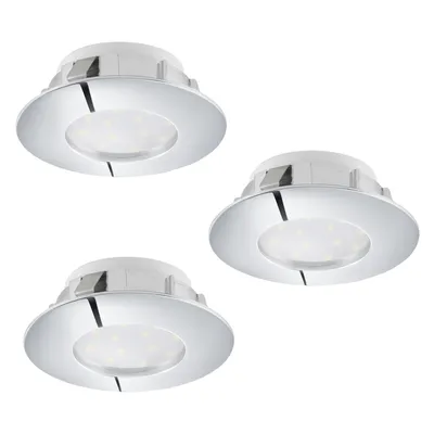 Produktbild von EGLO Pineda, Einbaustrahler, Nicht austauschbare(s) Leuchtmittel, LED, 6 W, 3000 K, Chrom