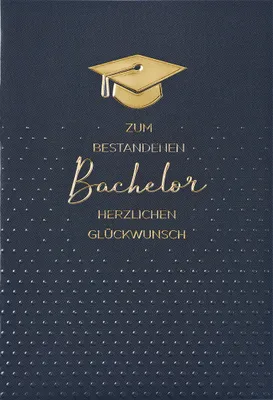 Produktbild von Bachelor - Glückwunschkarte im Format 11,5 x 17 cm mit Briefumschlag