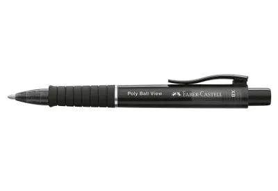 Produktbild von FABER-CASTELL Druckkugelschreiber POLY BALL VIEW schwarz