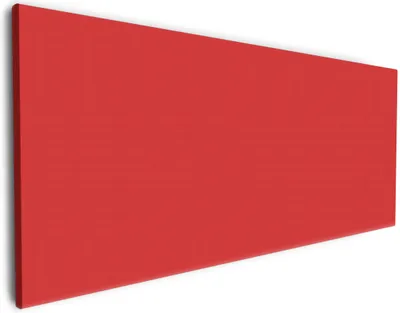 Produktbild von Wallario Premium Leinwandbild Rot in Größe 50 x 125 cm