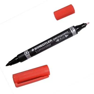 Image de STAEDTLER 348-2 Duo marqueur permanent rouge