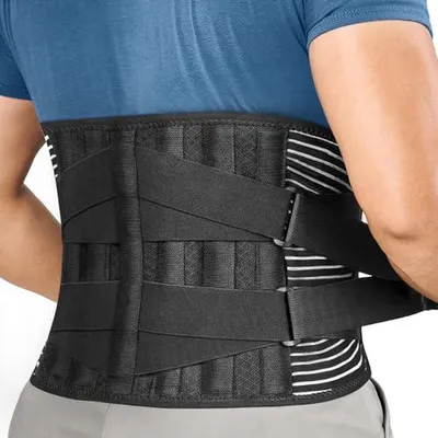 Produktbild von FREETOO Rückenstützgürtel Orthopädisch LWS, Atmungsaktive Rückenbandage Lendenwirbelsäule Herren Damen für Arbeit Sport, Rückengurt Rückenschmerzen für Ischias, Bandscheibenvorfall, Skoliose