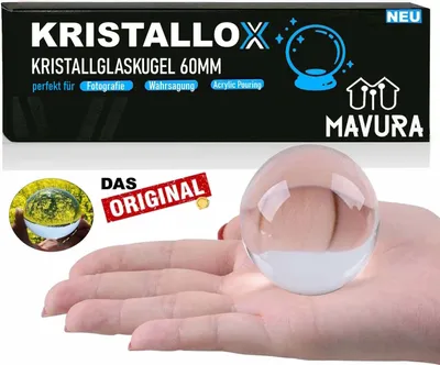 Immagine prodotto di KRISTALLOX Palla di cristallo Palla di vetro Lensball Decorazione fotografica Versamento acrilico 60 mm