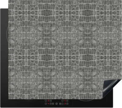 Produktbild von KitchenYeah© Herdabdeckplatte Leder - Textur - Tiere , 59x51cm, Küche Deko, Glaskeramikkochfeld Herdabdeckung, Abdeckplatte fùr Kochfeld
