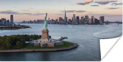 Produktbild von MuchoWow® Poster New York - Freiheitsstatue - Skyline 40x20 cm - Poster für die Wand - Poster Schlafzimmer
