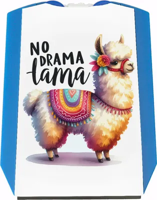 Zdjęcie produktu dla Alpaka z kolorową czaprą; dysk parkingowy z napisem „No Drama Lama”