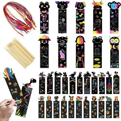 Produktbild von Kunststoff-Knipsel für Kinder - Kreatives Basteln - 34 Stücke