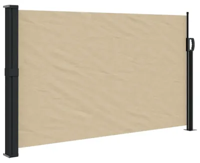 Image de vidaXL Marquise latérale extensible Beige 120x600 cm
