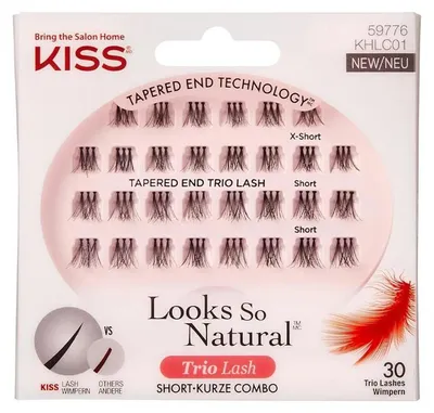 Produktbild von Kiss | Wimpernbüschel Trio X-s/s - Schwarz - 30 Stück - Künstliche Wimpern - Modell Trio X-s/s