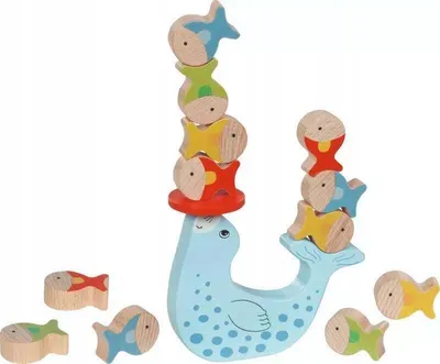 Produktbild von goki Balancierspiel Robbe, 13teilig