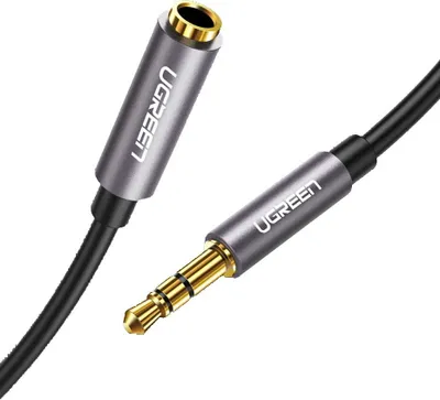 Produktbild von Ugreen 10592, 3.5mm, Männlich, 3.5mm, Weiblich, 1 m, Schwarz