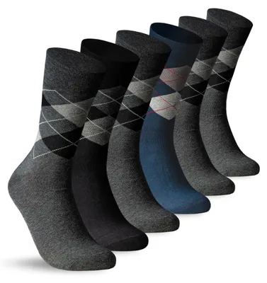 Image de Chaussettes en coton pour femmes et hommes - 6 paires