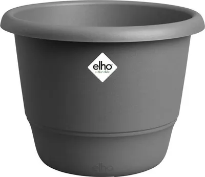 Zdjęcie produktu dla Donica Okrągła Elho Amiga Rond 55, 55 L, Ø 55 x H 51 cm, Czarna, Do Użytku Zewnętrznego
