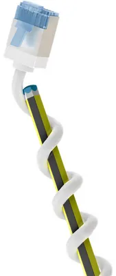 Productafbeelding van Goobay 74337 Ultraflexibele CAT 6A patchkabel, slank, U/FTP, wit, 3 meter - extra korte connectoren, massieve koperen geleider (CU), LSZH, TPE-mantel, AWG 32