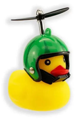 Immagine prodotto di Winkee - Bicicletta squittisce melone con casco | Il simpatico clacson da bicicletta con casco ed elica