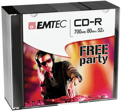 Produktbild von Emtec CD-R 700MB 10pcs 52x Vinyl Slim Classic