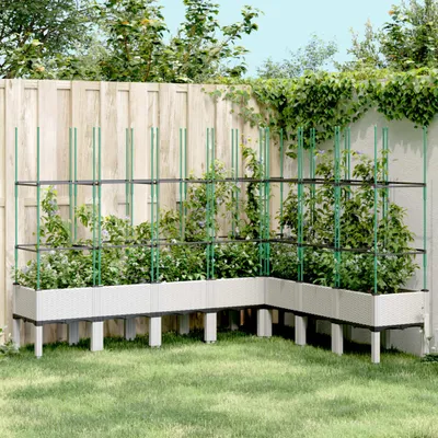 Immagine prodotto di Maison Exclusive - Fioriera con griglia rampicante Bianca 200x160x142,5 cm PP
