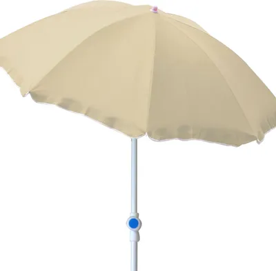 Produktbild von Sonnenschirm rund Ø2m beige Polyester knickbar UV Schutz