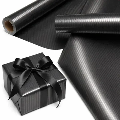 Image de Papier décoratif noir, motif rayures, qualité X-Strong, 57 cm x 25 m - PaperHit