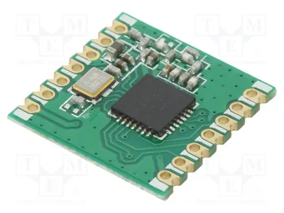 Immagine prodotto di 1 modulo: RF, 1,8÷3,6 VDC, RFM69CW-433S2, modulo RF FSK, 433,92 MHz, sensibilità -120 dBm